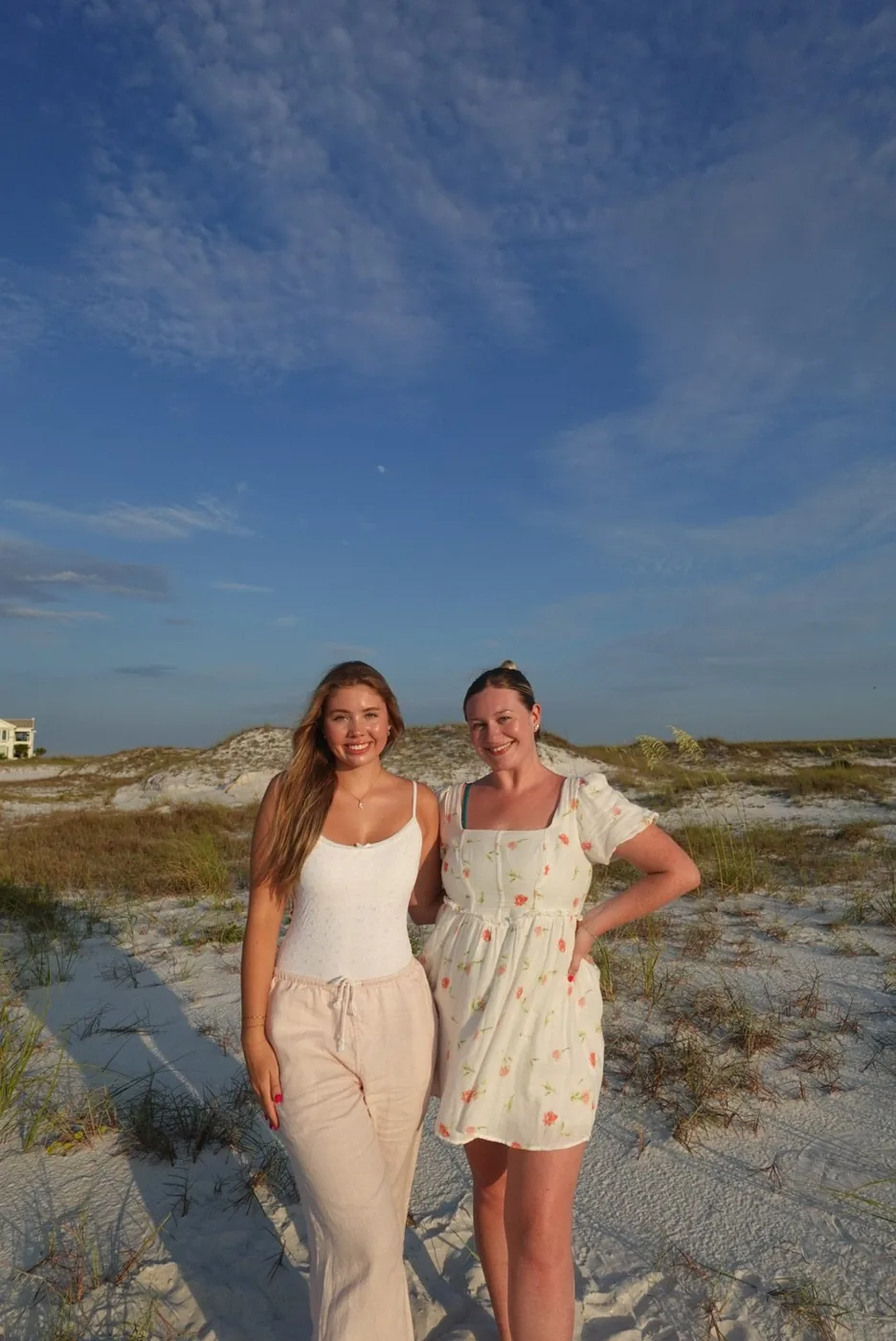 Madison and Hannah on the beach in Destin during Kaleo