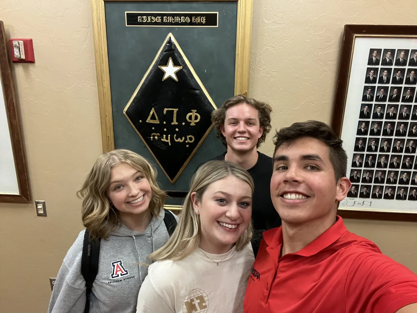 Noah and Blake with friends at the Fiji house